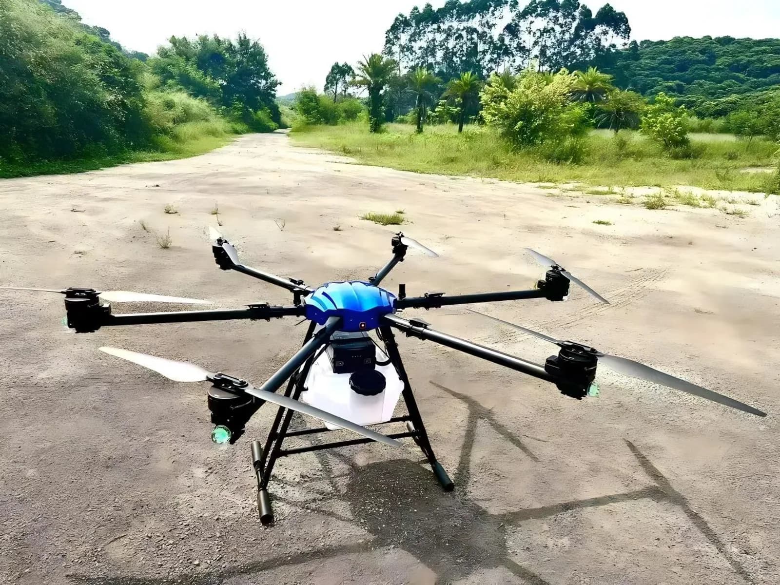 Aplicação de drone para pulverização agrícola